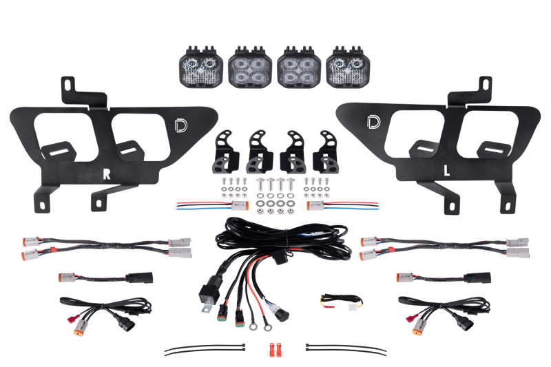 Ford F-150 Fog Lights - Diode Dynamics - Stage Series Fog Pocket Kit, Dual-Color Fog Kit - White and Yellow - `21-`23